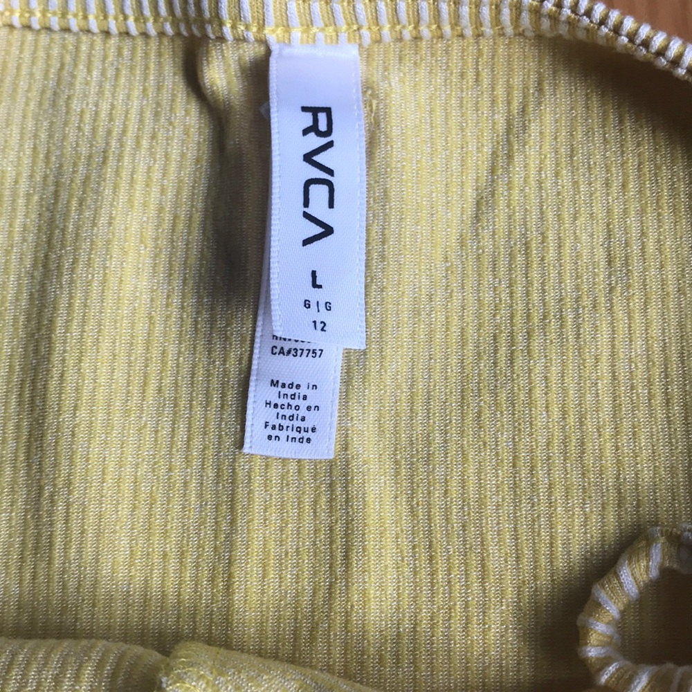 RVCA yellow ribbed midi dress - Picture 7 of 8